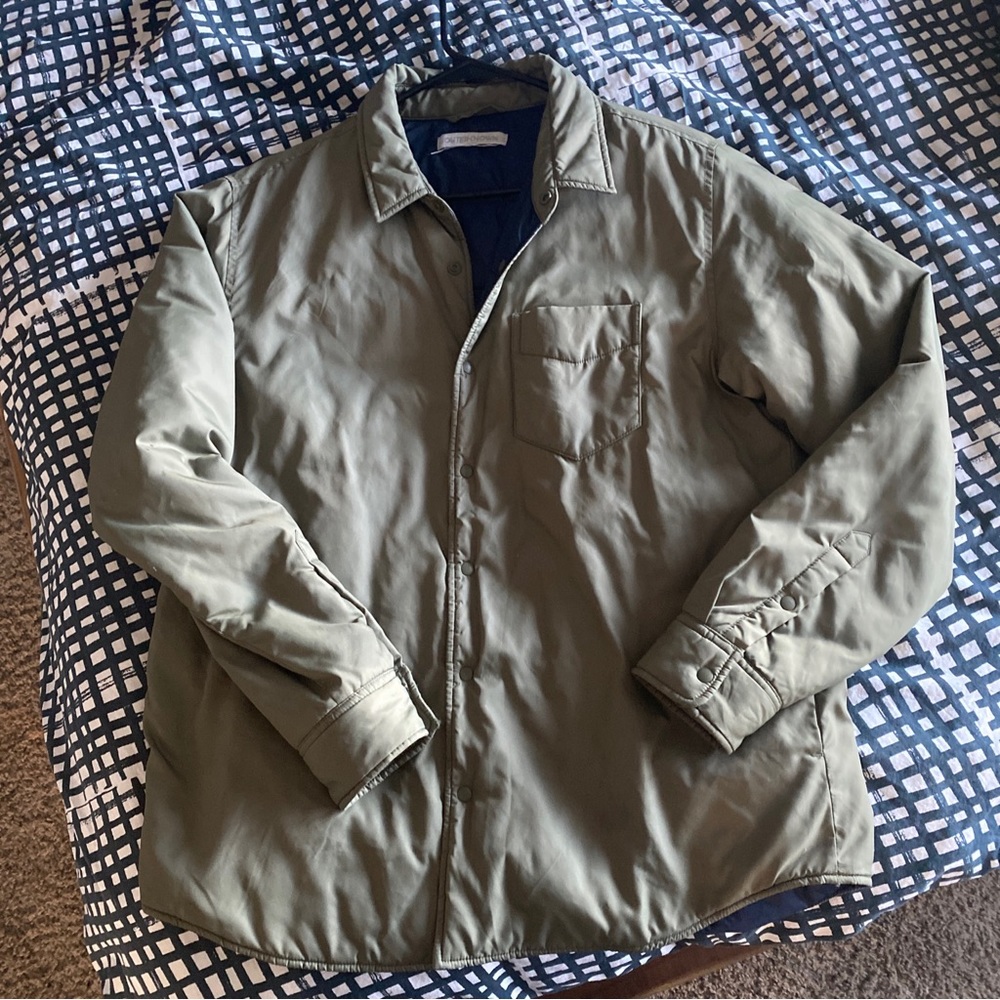 Outerknown Olive Green Lightweight Shirt Jacket